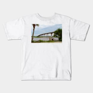 Sunset Beach Bridge Kids T-Shirt